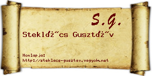 Steklács Gusztáv névjegykártya